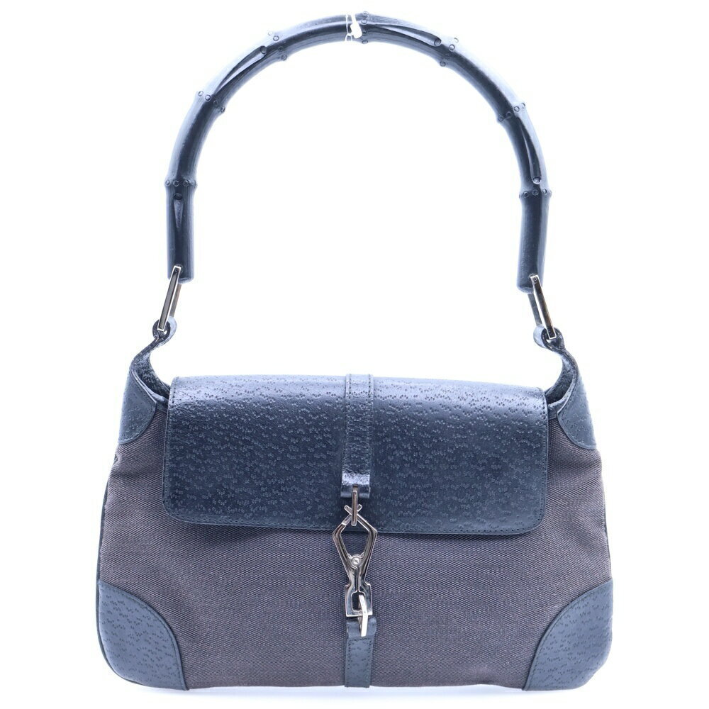 Gucci Hobo Handbag Brown GG Leather Horsebit Shoulder Black Bag Canvas - Picture 2 of 6